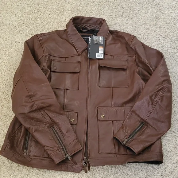 ジャケット・アウター HARLEY DAVIDSON Leather jacket M brown Harley-Davidson | Jackets & Coats | Mens Harleydavidson Portage